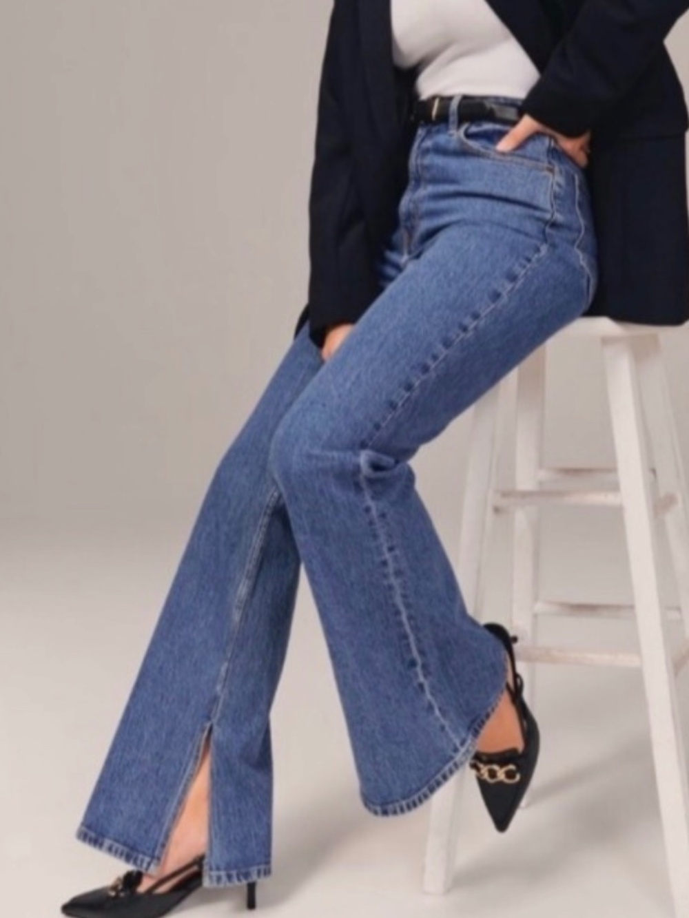 Abercrombie & Fitch Curve Love The Vintage Flare High Rise Jeans